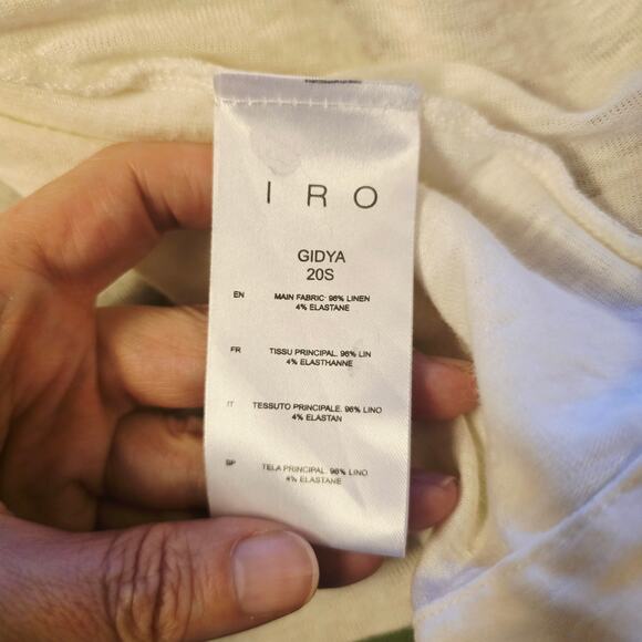 IRO Gidya Linen blend wrap dress size large - Picture 7 of 7